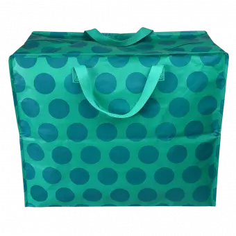 Blue on turquoise Spotlight jumbo storage bag