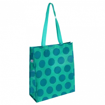 Blue on turquoise Spotlight shopping bag