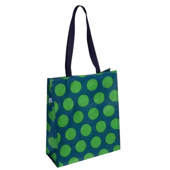 Green on blue Spotlight shopping bag