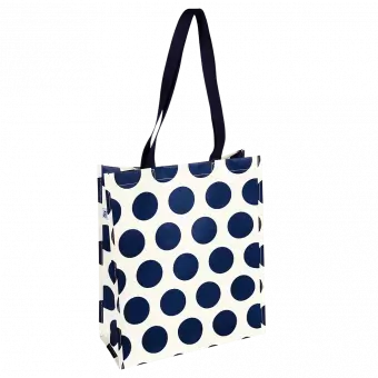 Navy on cream Spotlight shopping bag