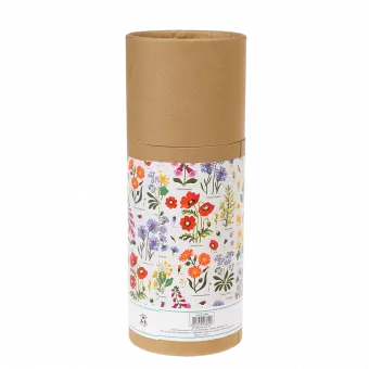 Wild Flowers Recycled Cotton Apron cardboard tube back