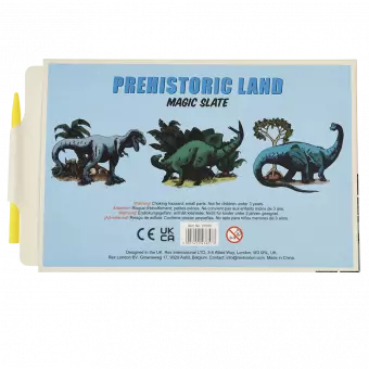 Prehistoric Land Magic Slate toy back with information