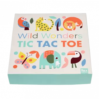 Wild Wonders wooden tic tac toe game box
