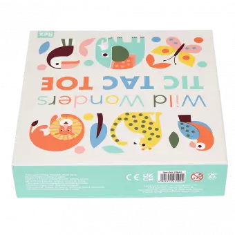 Wild Wonders tic tac toe game box side with information