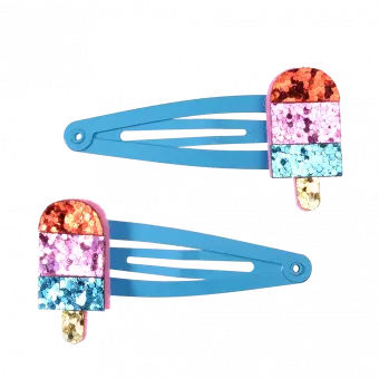 Ice Lolly Glitter Hair Clips (set Of 2)