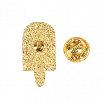 Back of ice lolly pin badge with removed clasp