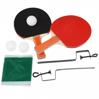Table tennis set pieces: bats, net, net brackets and balls
