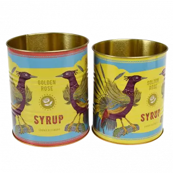 Golden Rose Syrup Storage Tins (set Of 2)
