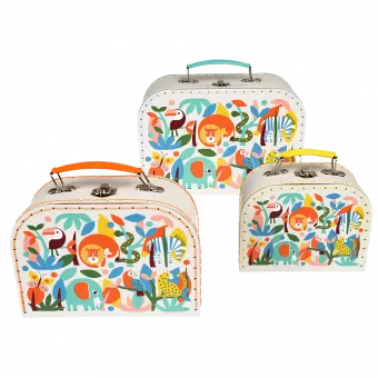 Set of 3 Wild Wonders design carboard storage cases