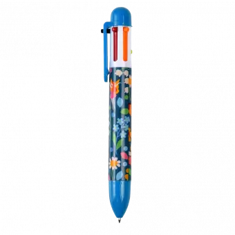 Six colour ballpoint pen with fairies among flowers print