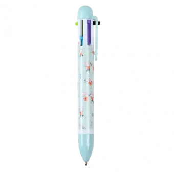 Six colour ballpoint pen with Mimi and Milo mouse