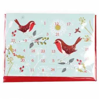 Winter Walk miniature advent calendar card