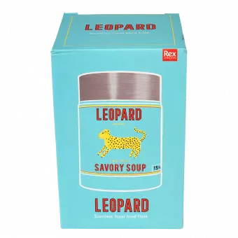Leopard stainless steel food flask box
