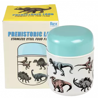 Prehistoric Land stainless steel food flask with box