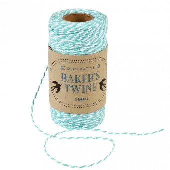 Teal And White Baker's Twine