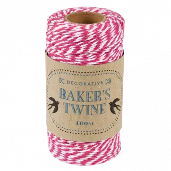 Pink And White Baker's Twine