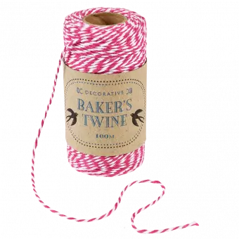 Pink And White Baker's Twine