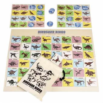 Prehistoric land bingo game
