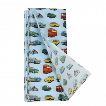 Road Trip tissue paper pack with 1 sheet unfurled