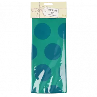 Blue on turquoise Spotlight tissue paper sheets in packaging