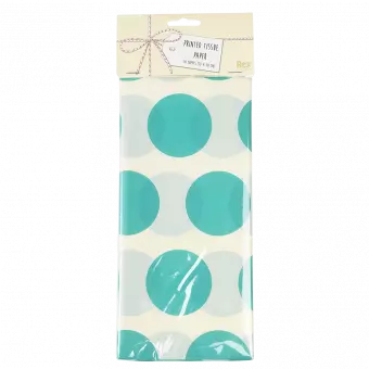 Turquoise on white Spotlight tissue paper pack