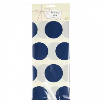 Navy on white Spotlight tissue paper sheets in packaging