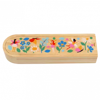 Fairies In The Garden Wooden Pencil Case