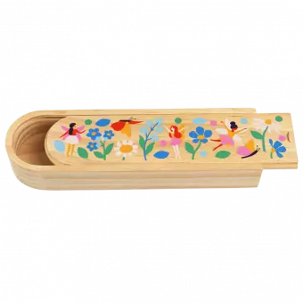 Fairies In The Garden Wooden Pencil Case