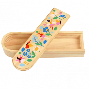 Fairies In The Garden Wooden Pencil Case