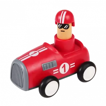 Push Down Action Racing Car Red