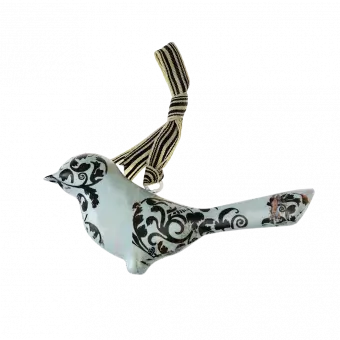 Blue Metal Bird Hanging Decoration