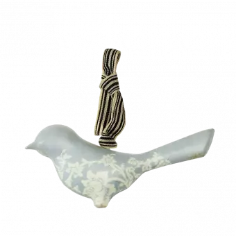 Light Blue Metal Bird Hanging Decoration