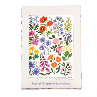 Wild Flowers Greeting Cards With Envelopes (pack Of 10)