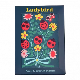 Ladybird Greeting Cards With Envelopes (pack Of 10)