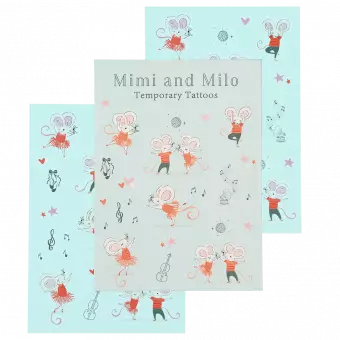 Mimi And Milo Temporary Tattoos