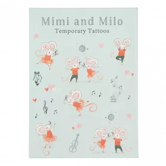 Mimi And Milo Temporary Tattoos