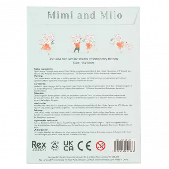 Mimi And Milo Temporary Tattoos