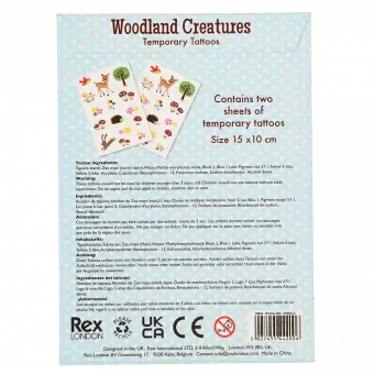 Woodland Creatures Temporary Tattoos 