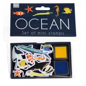 Ocean Set Of Mini Stamps