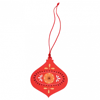 Wooden Bauble Christmas Decoration