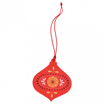 Wooden Bauble Christmas Decoration