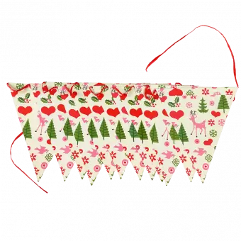 50s christmas paper bunting
