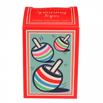 Wooden Spinning Tops (set Of 3)
