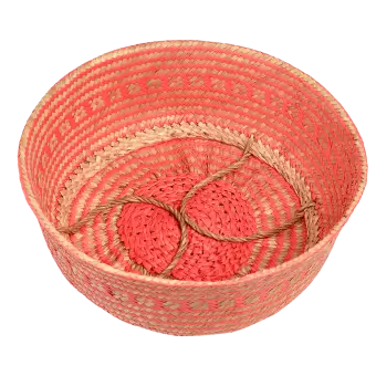 Large Coral Seagrass Basket