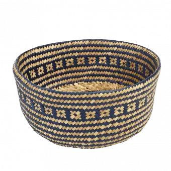 Small Navy Blue Seagrass Basket
