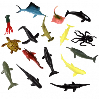 Assorted Ocean Animals (box Of 16)