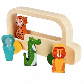 Colourful Creatures Wooden Bus