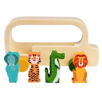 Colourful Creatures Wooden Bus