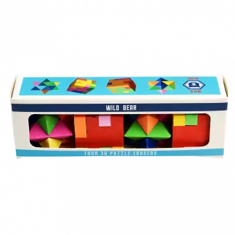 Wild Bear 3d Puzzle Erasers (set Of 4)