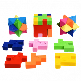 Wild Bear 3d Puzzle Erasers (set Of 4)